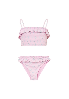 LoveShackFancy Kids Penni Bikini in Pink. Size 2. Also in 3, 4, 5.