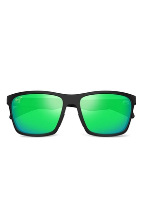 Maui Jim square-frame mirrored sunglasses - Black