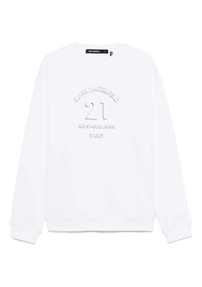 Karl Lagerfeld logo-plaque sweatshirt - White