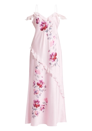 LoveShackFancy cold-shoulder maxi dress - Pink
