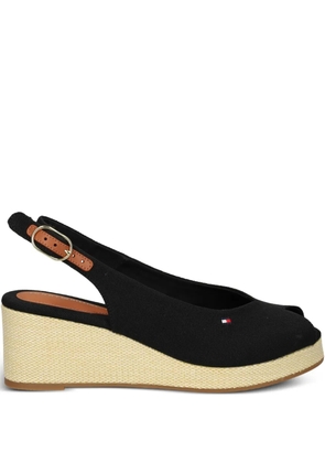 Tommy Hilfiger 60mm slingback wedge espadrilles - Black