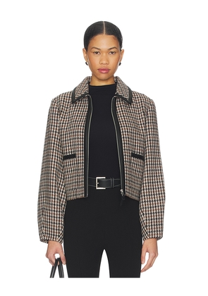 Mackage Solana Jacket in Black,Tan. Size L. Also in M, S, XS.