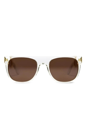 Retrosuperfuture flat-top gold-detail sunglasses - White