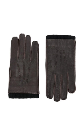 Paul Smith leather gloves - Brown