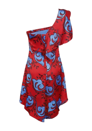 Versace Jeans Couture floral-print mini dress - Red