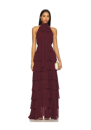 Lovers and Friends Maddison Gown in Wine. Size L. Also in M, S, XL, XS, XXS.