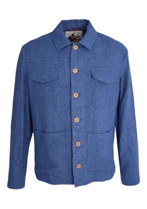 Luciano Barbera button-fastening patch-pocket jacket - Blue