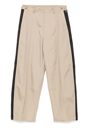 CROQUIS side-stripe casual trousers - Neutrals