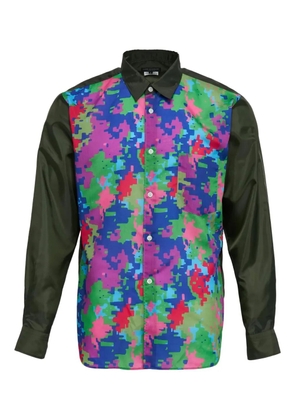 Comme des Garçons Homme Plus colour-block-print shirt - Green
