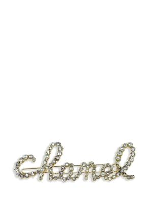 CHANEL Pre-Owned 2019 logo hair clip - Gold
