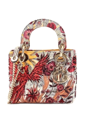 Christian Dior Pre-Owned Lady Dior Chain Bag Embroidered Calfskin Mini satchel - Multicolour