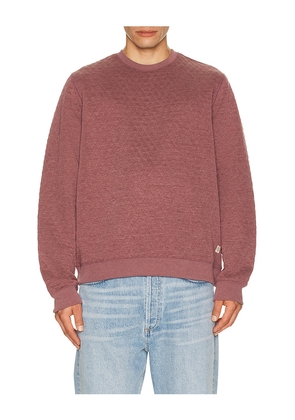 Marine Layer Corbet Quilted Sweater in Burgundy. Size L. Also in M, S, XL/1X.