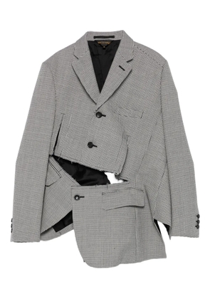 Comme Des Garçons houndstooth cut-out jacket - Black