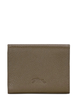 Longchamp leather card holder - Brown