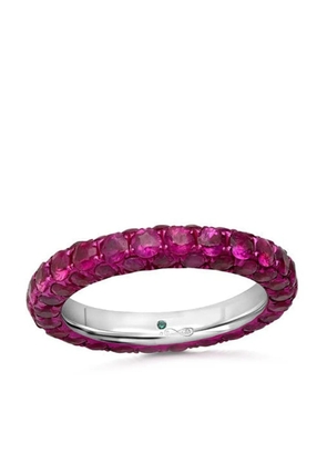 graziela white gold ruby ring - Silver