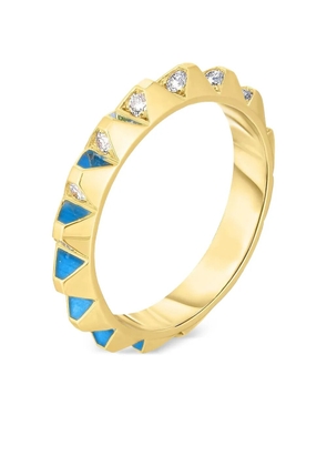Cicada Jewelry 18K yellow gold Spike diamond ring