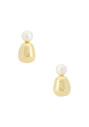 Lele Sadoughi Pebble Stud Earrings in Metallic Gold.