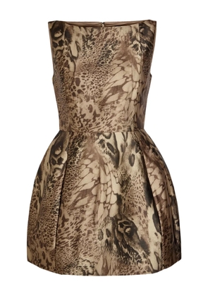 De La Vali Pampero animal-print sleeveless mini dress - Brown