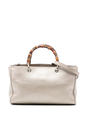 Gucci Pre-Owned 2016-2025 Medium Calfskin Bamboo Shopper satchel - Gold