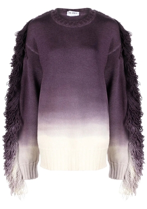 The Attico Rundie fringed ombré jumper - Purple
