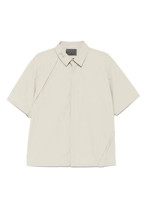HELIOT EMIL short-sleeve panelled shirt - Neutrals