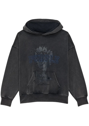 Purple Brand Sky High cotton hoodie - Black