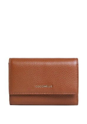 Coccinelle leather trifold wallet - Brown