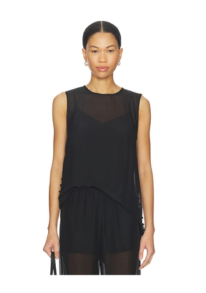 La Ligne Sheer Maxime Top in Black. Size M. Also in S, XL, XS, XXS.