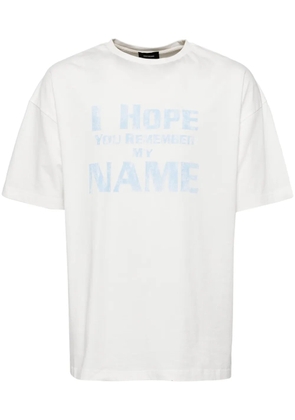 We11done printed short-sleeves T-shirt - White