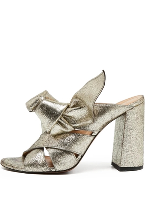 Chloé Pre-Owned 100mm Nellie metallic sandals - Gold