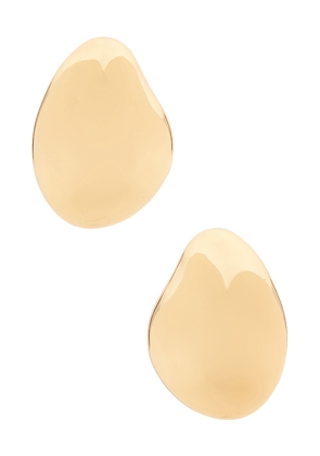 Lovers and Friends Isola Earrings in Metallic Gold.