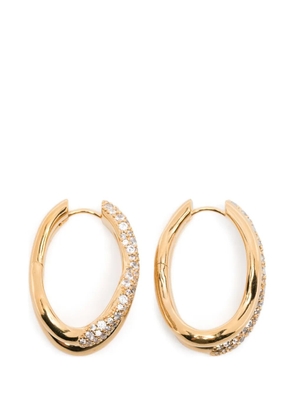 Missoma Molten double embellished hoop earrings - Gold