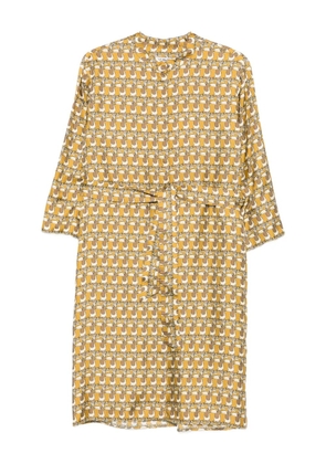 Max Mara toucan-print silk dress - Neutrals