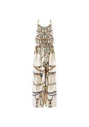 Camilla chain-print jumpsuit - White