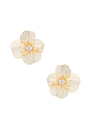 Lovers and Friends Callista Earrings in Metallic Gold.