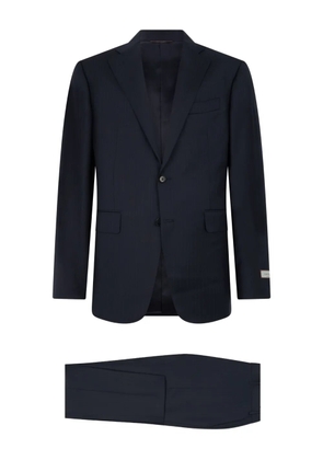 Canali two-button logo-patch suit - Blue