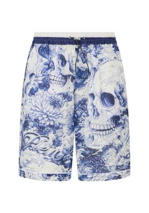 Philipp Plein printed bowling shorts - Blue