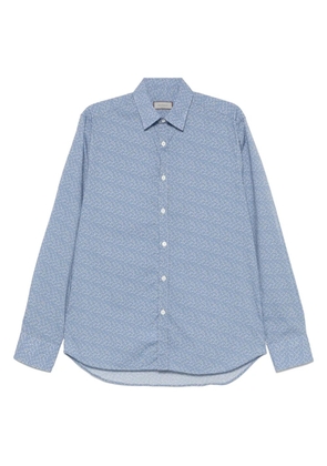 Canali printed shirt - Blue