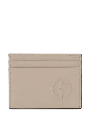 Giorgio Armani leather keychain and wallet - Neutrals