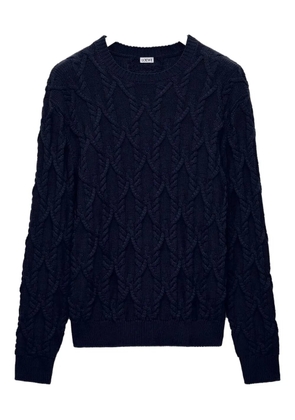 LOEWE cable-knit cotton sweater - Blue