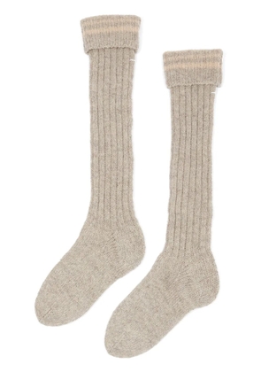 Maison Margiela ribbed knit socks - Neutrals