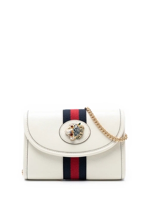 Gucci Pre-Owned 2000-2015 Mini Leather Rajah Web Chain crossbody bag - White