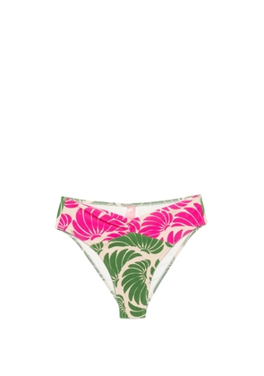 FARM Rio high-waist floral-print bikini bottom - Pink