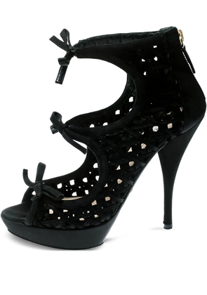 Prada Pre-Owned 130mm leather heeled boots - Black