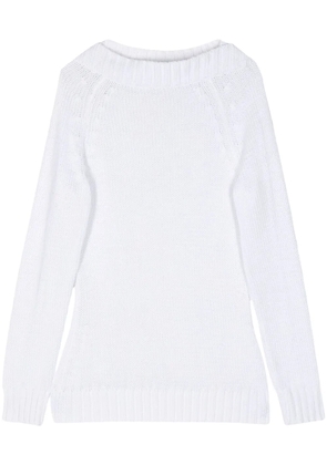 Celine Pre-Owned boat-neck cotton jumper - White