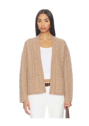 NAADAM Ultra Luxe Cashmino Cardigan in Beige. Size L. Also in M, S, XS.