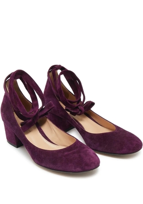 Gianvito Rossi suede strap pumps - Purple
