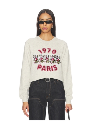 Kenzo Wild Tiger Embroidered Classic Sweatshirt in Light Grey. Size L. Also in M, S, XS.