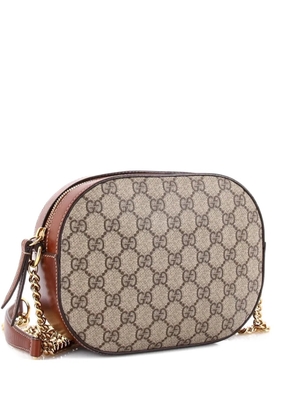 Gucci Pre-Owned Chain GG Coated Canvas and Leather Mini crossbody bag - Brown