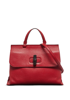 Gucci Pre-Owned medium Bamboo Daily leather tote bag - Red